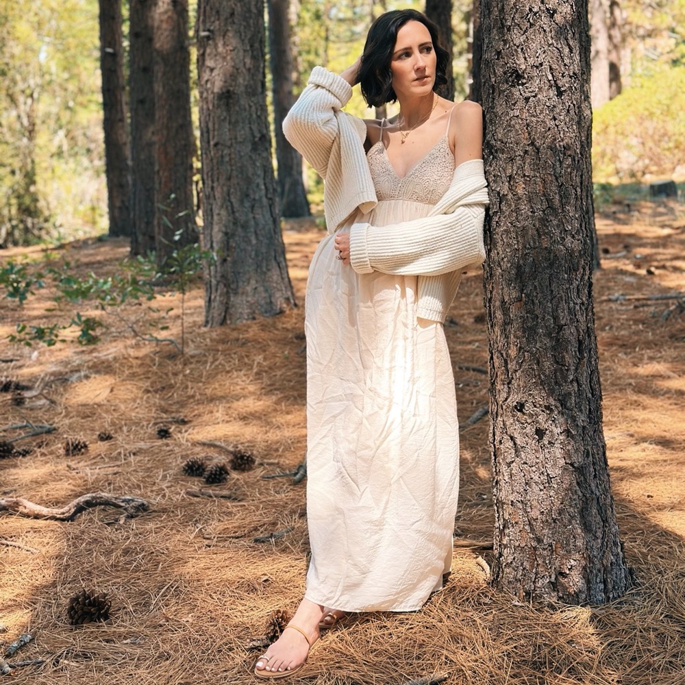 Abercrombie Cream Maxi Dress